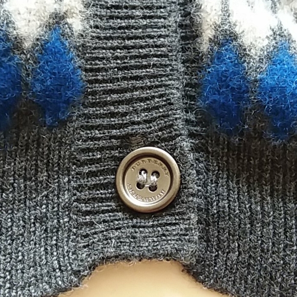 Burberry large purple cashmere button up cardigan - Picture 3 of 8